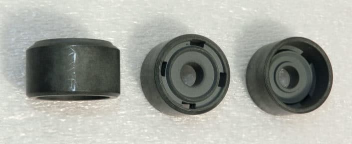 Powder components of shock absorbers