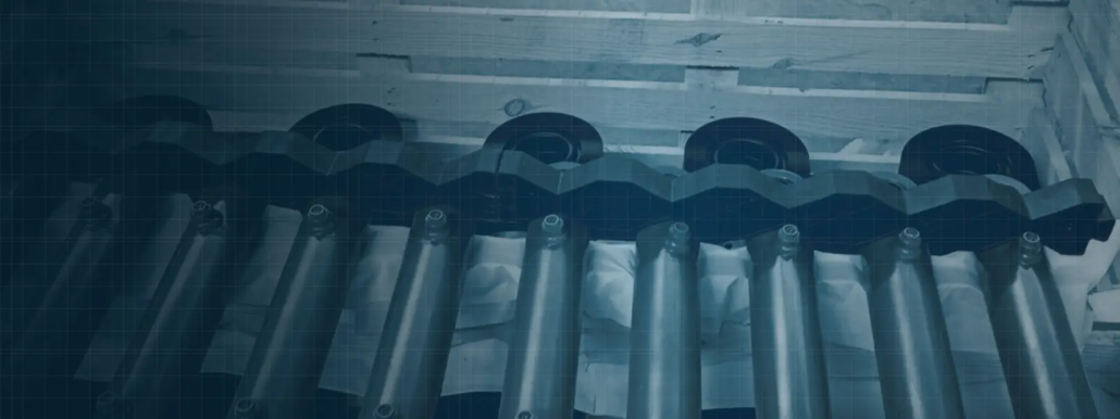 Vérins hydrauliques emballés pour expédition